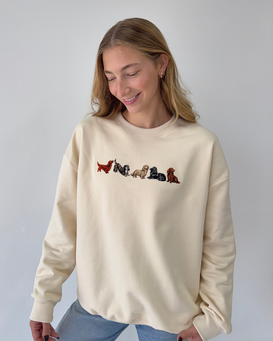 Five Dachshund Crewneck