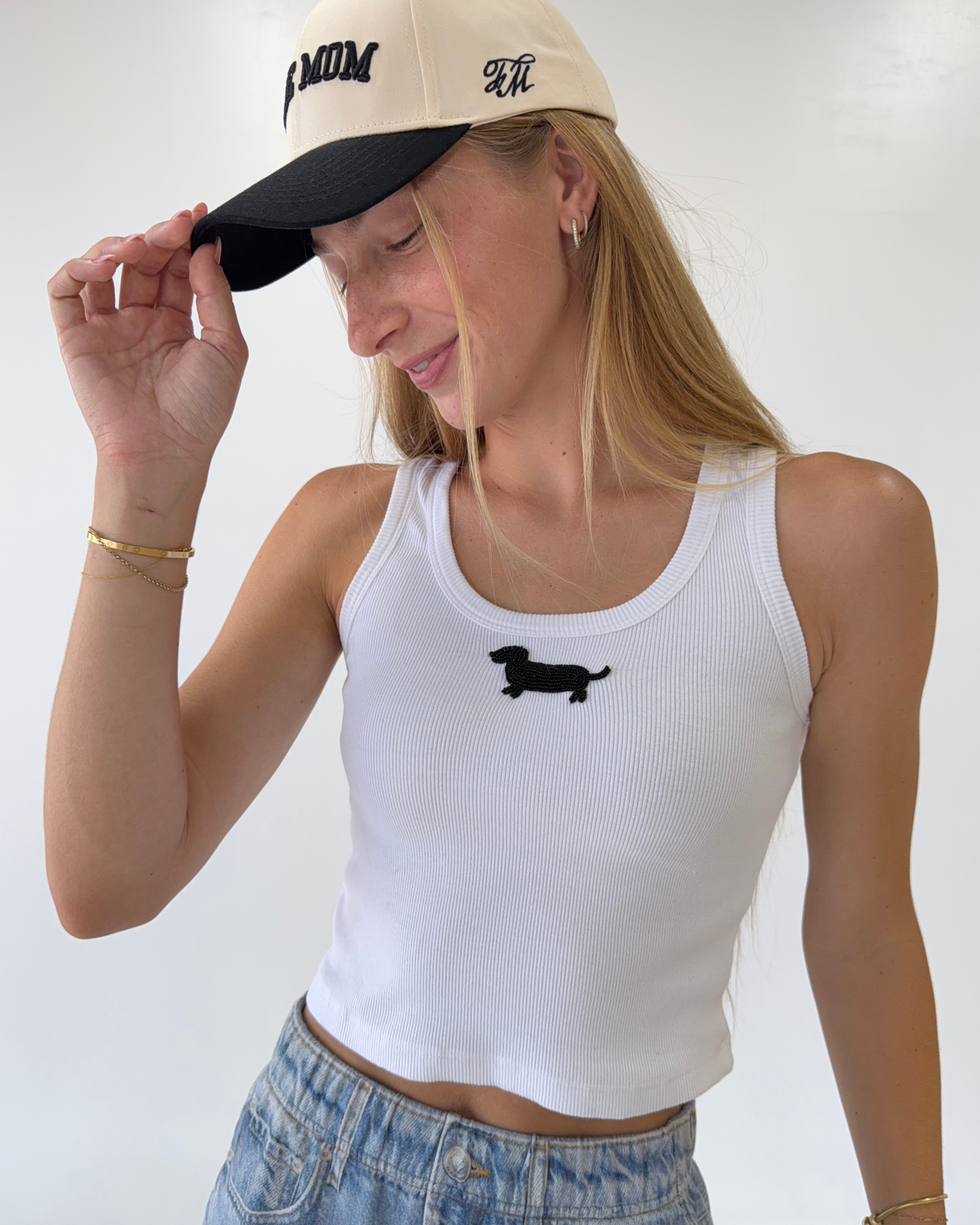 Beaded Dachshund Tank