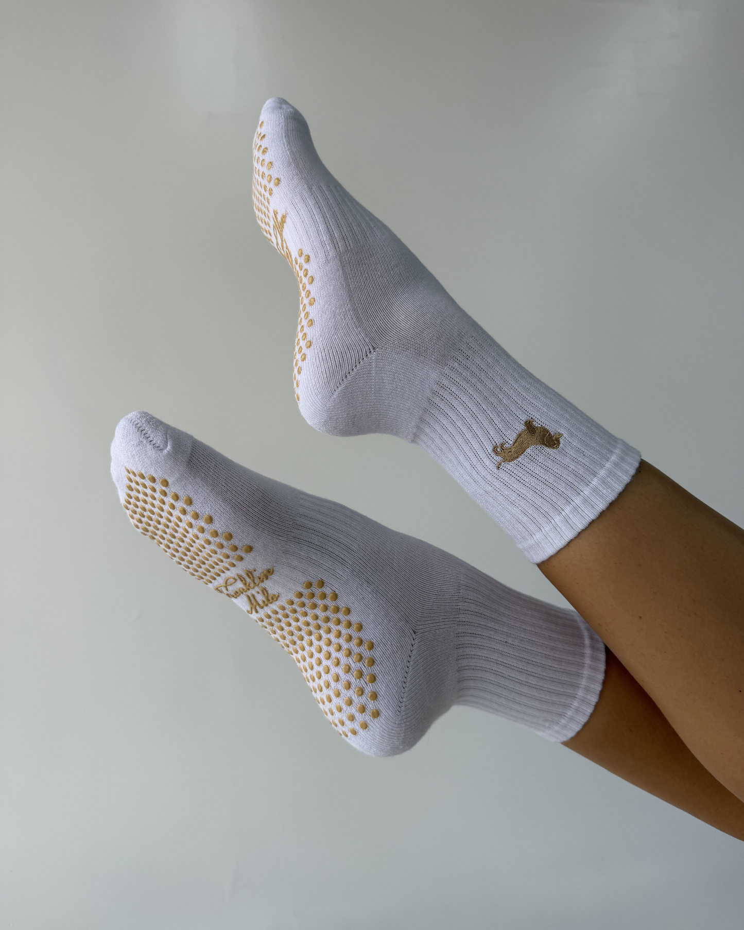 Embroidered Dachshund Grip Socks