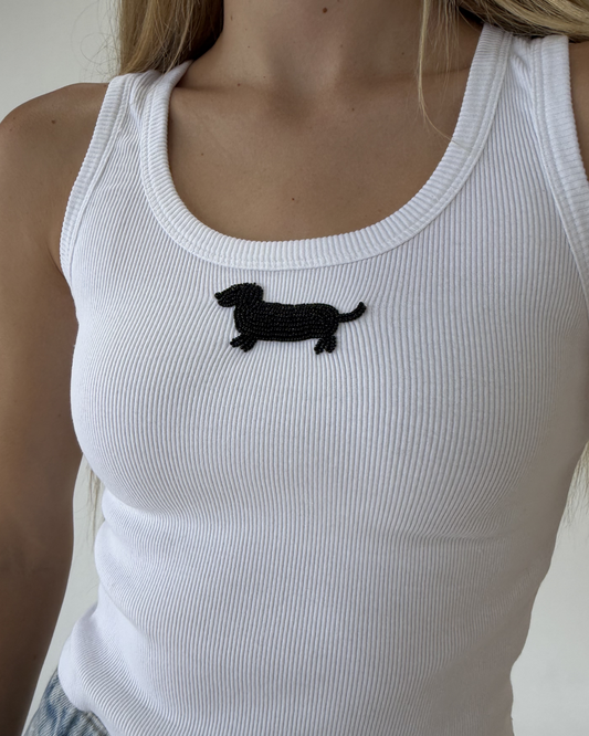 Beaded Dachshund Tank