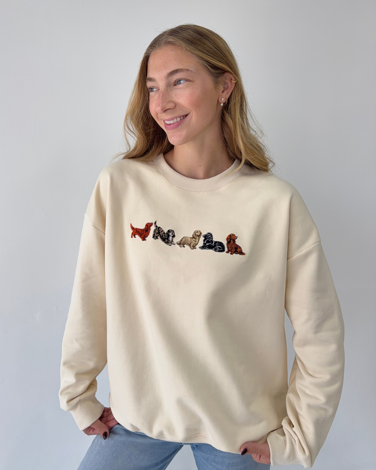 Five Dachshund Crewneck