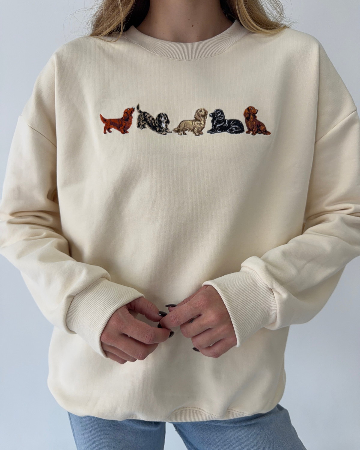 Five Dachshund Crewneck