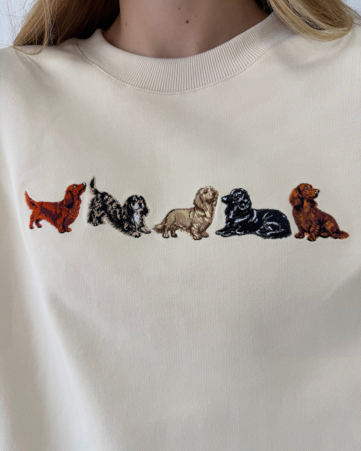 Five Dachshund Crewneck