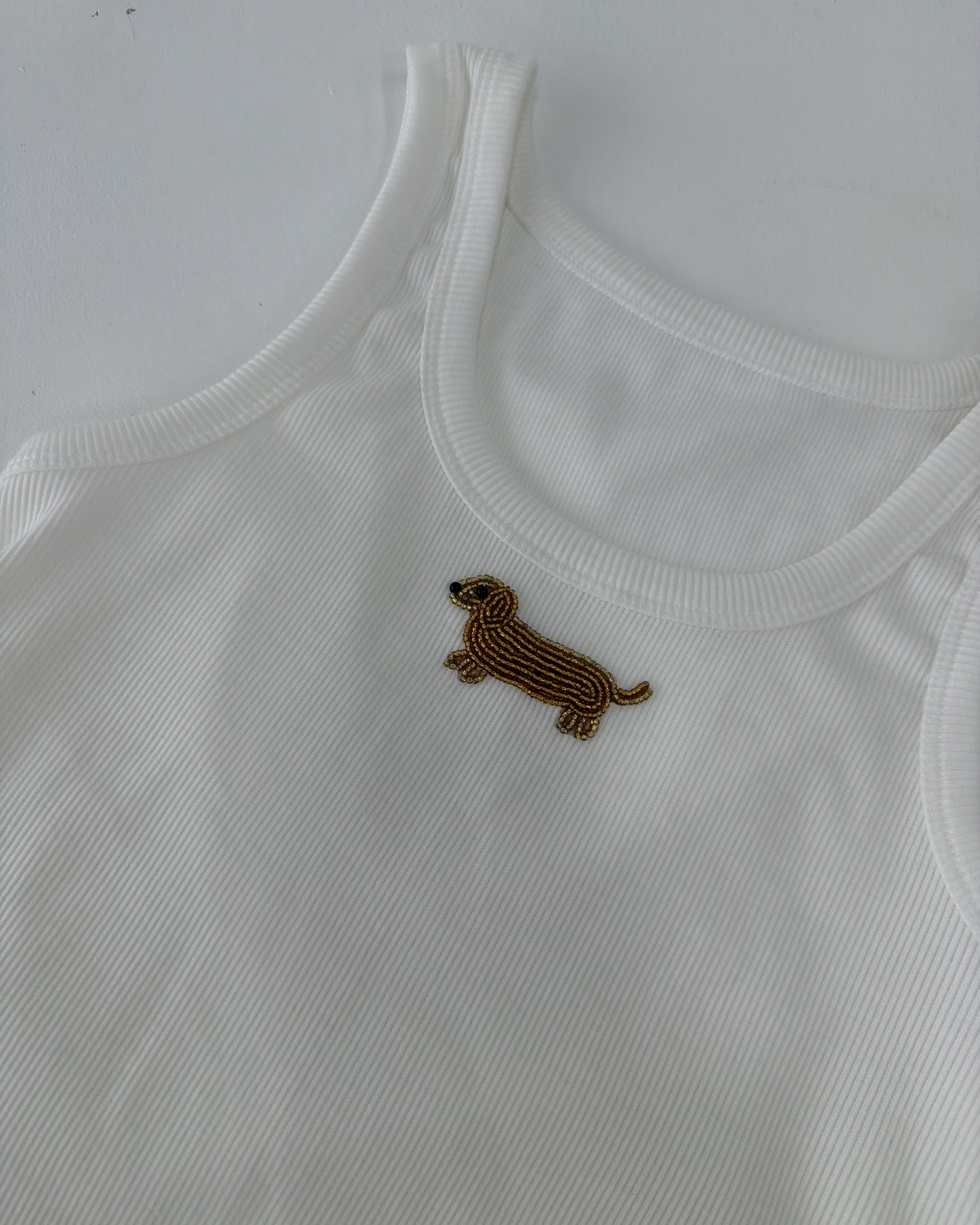Beaded Dachshund Tank