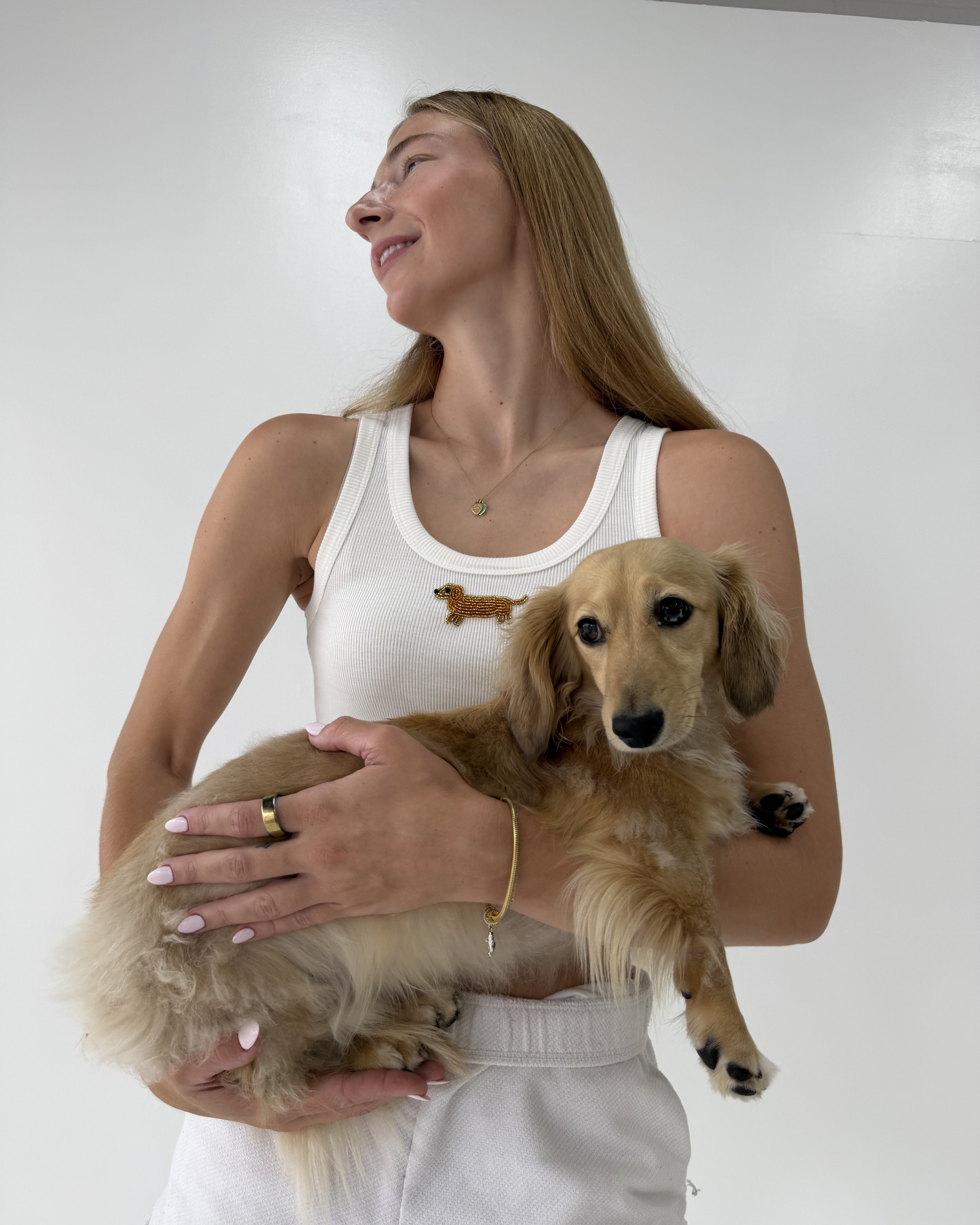 Beaded Dachshund Tank