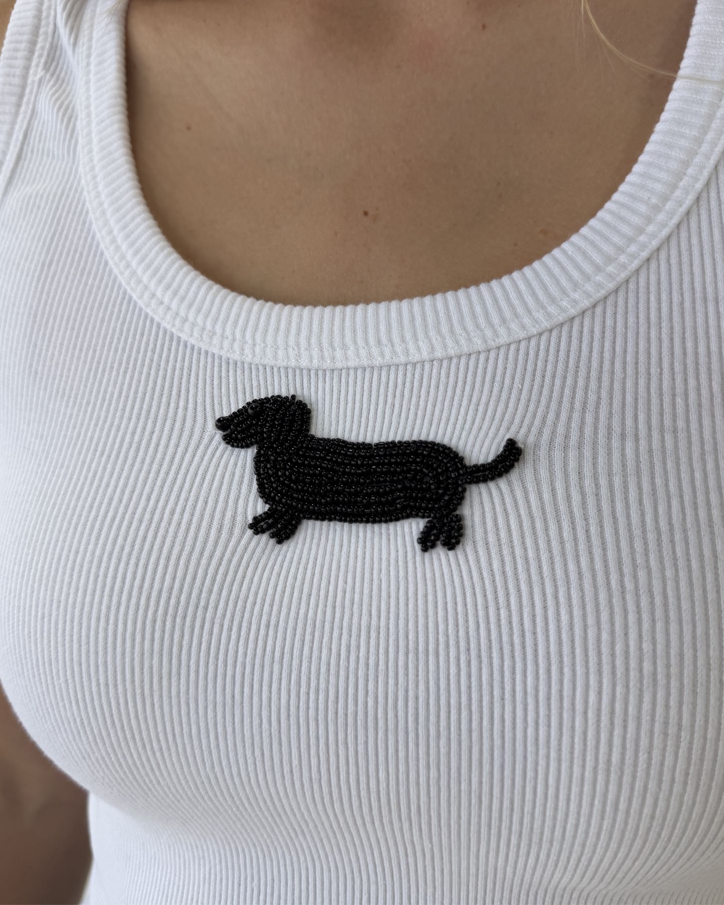 Beaded Dachshund Tank