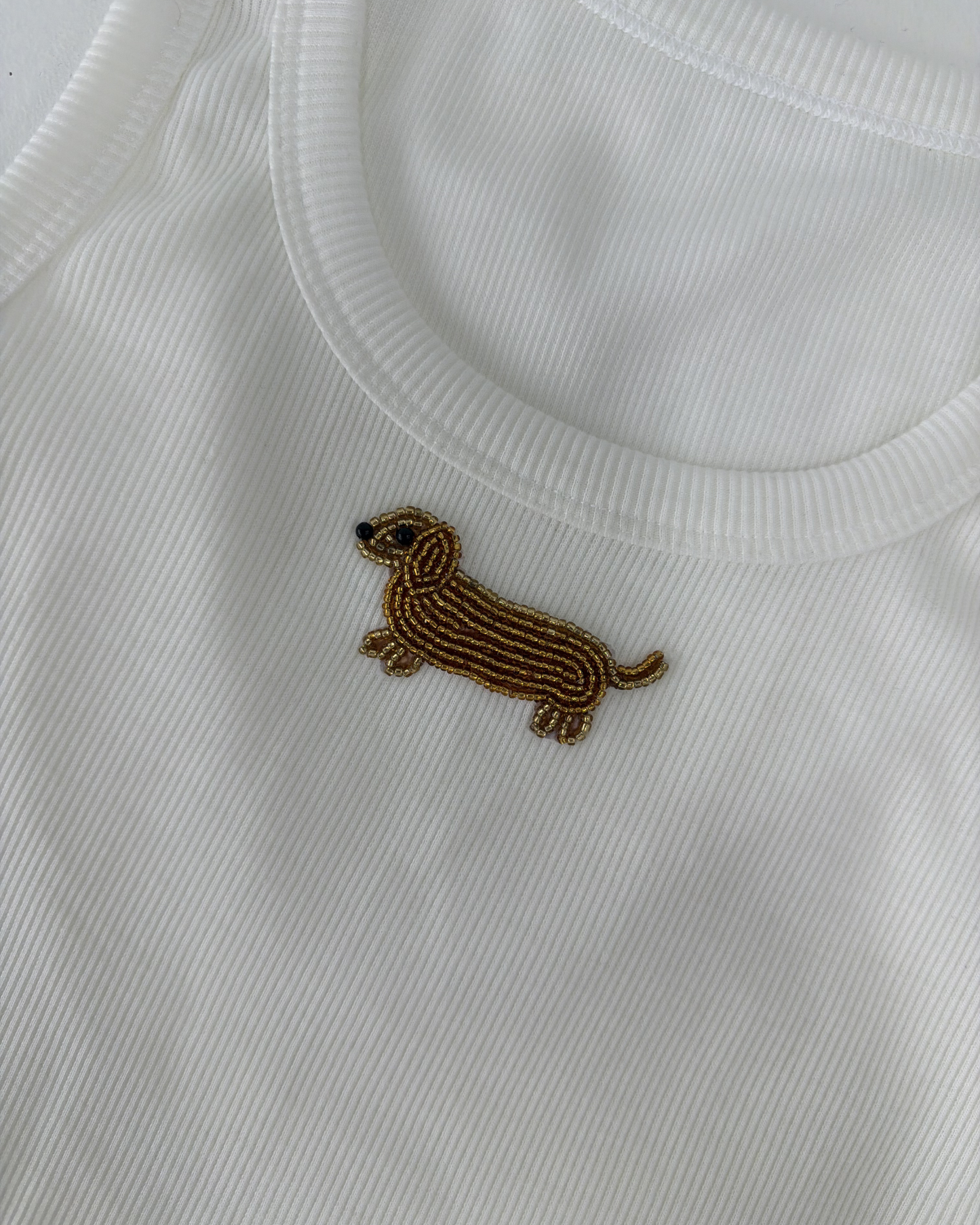 Beaded Dachshund Tank