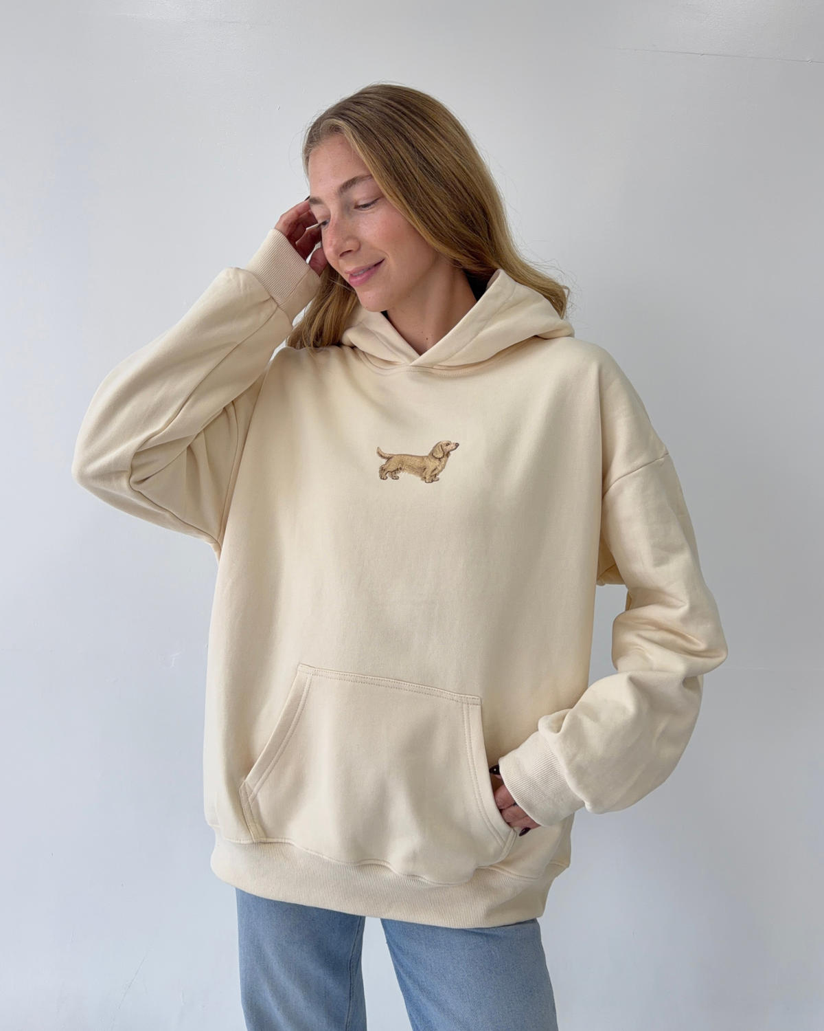 Cream Dachshund Hoodie