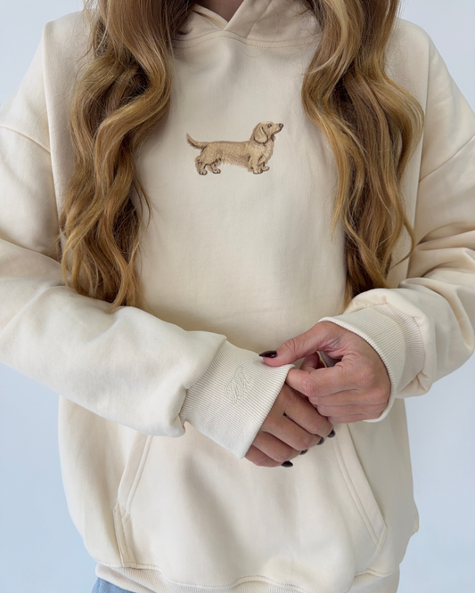 Cream Dachshund Hoodie