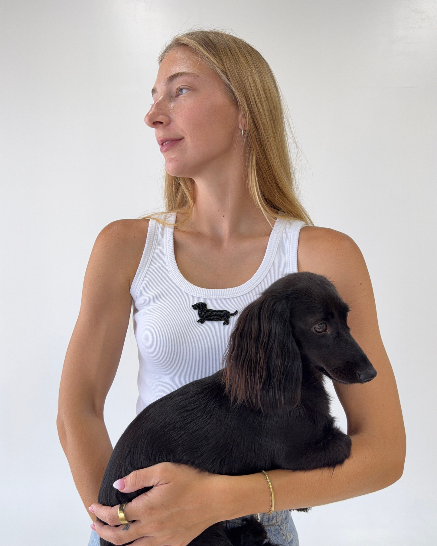 Beaded Dachshund Tank