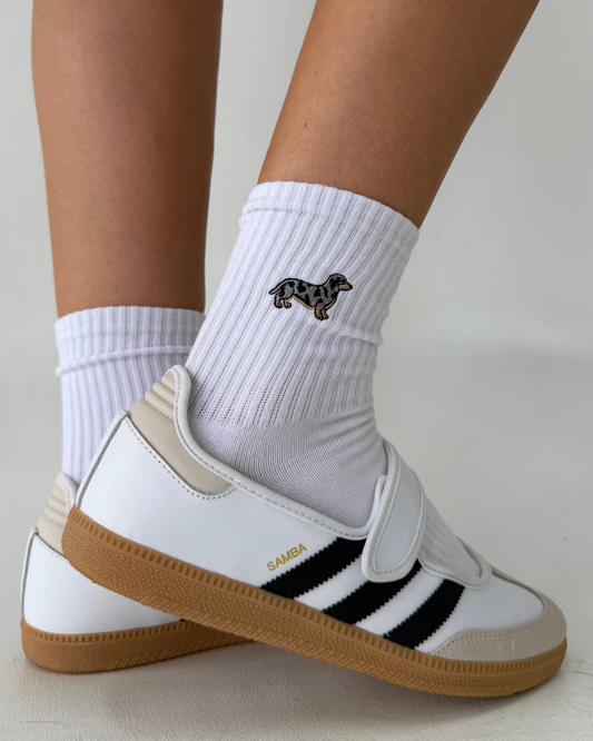 Embroidered Dachshund Socks (5 colors)