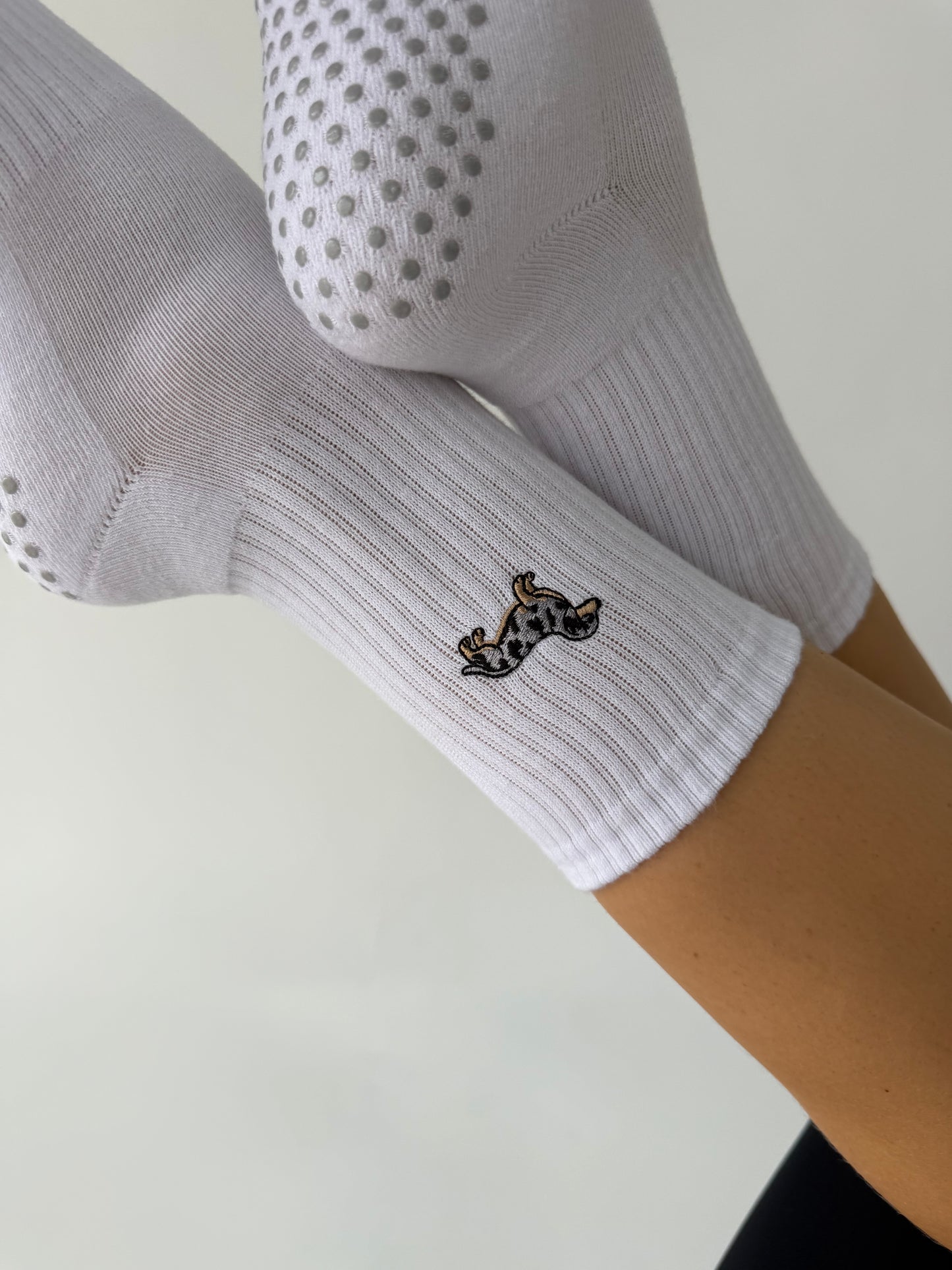 Embroidered Dachshund Grip Socks